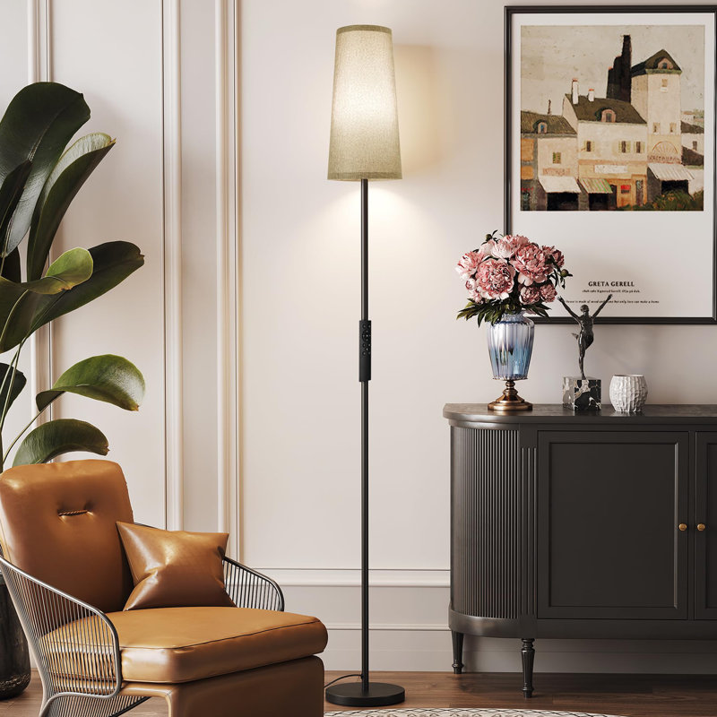 Standing Lamp with Remote Control, Gray