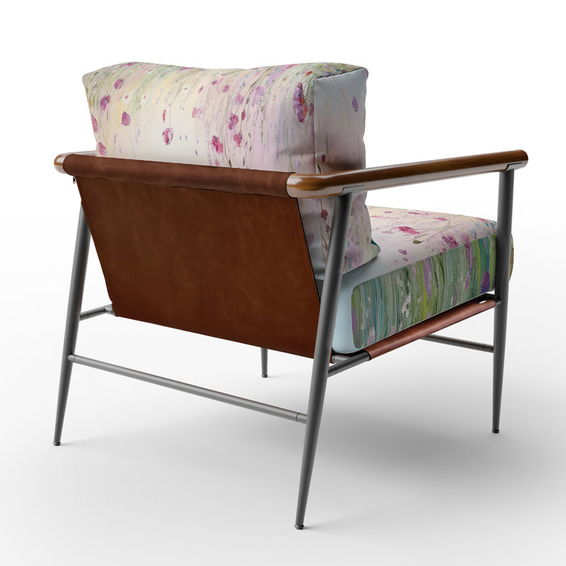 Fauteuil d'appoint rembourré Wild Flowers Meadows, Noir
