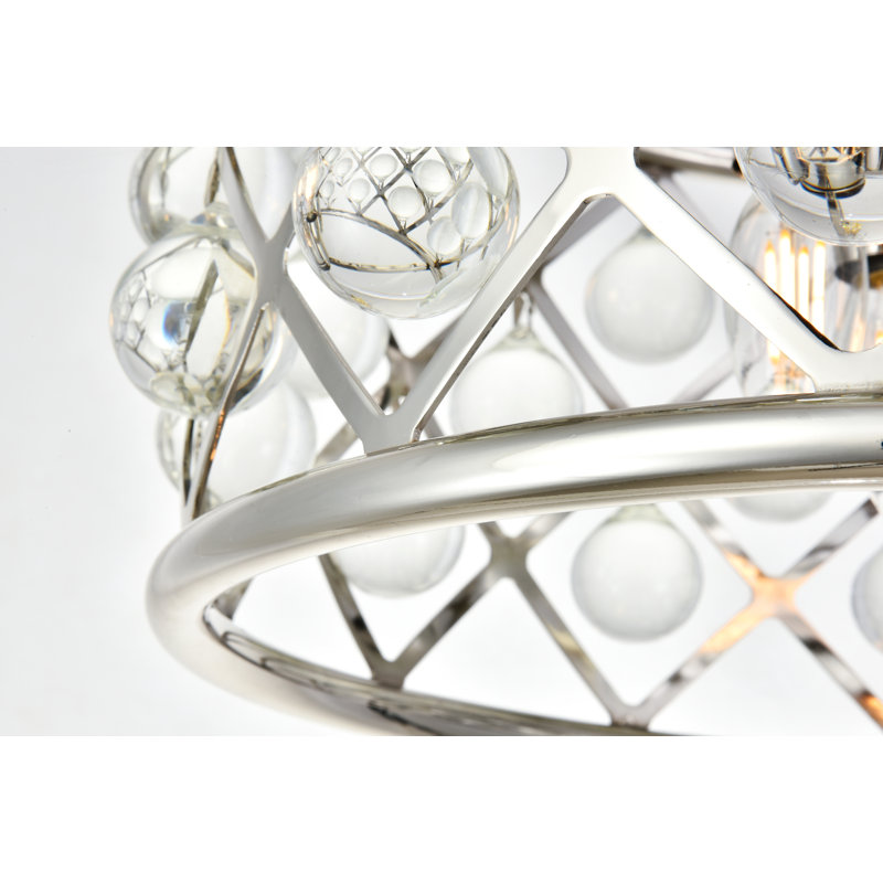 Swinney 4 - Light Drum Chandelier, Polished Nickel