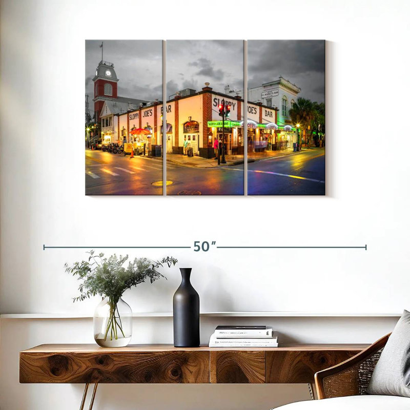 Rorry Nighttime In Key West Noir, 24" H x 38" W