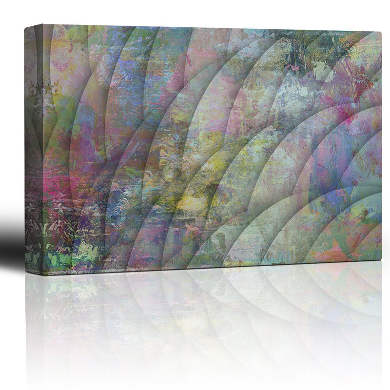 Moody Gothic " Colorful Scale Textured Pattern ", 16" H x 24" W x 1.5" D