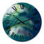 Feuilles de palmier tropicales - vert naturel - horloge murale tropicale-35980013