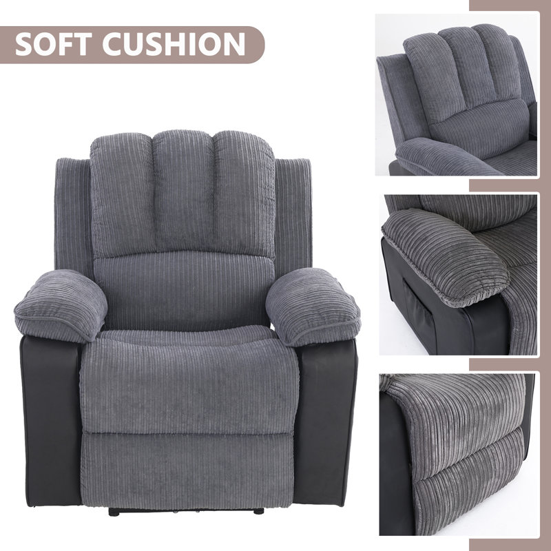 Gethsemane 90cm Wide Lift Assist Standard Recliner with Massager, Grey