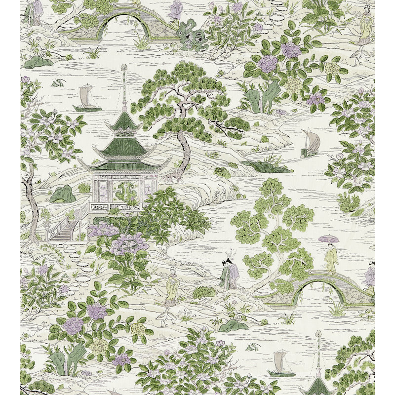 Pacifica Satomi Hand Block Linen Fabric, Lavender