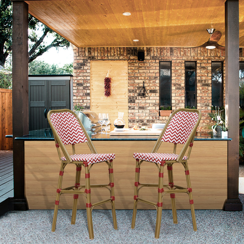 Tabouret de bar 46,46 po Forshee, Rouge