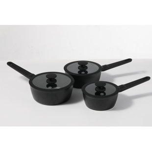 Ceramic 3-piece Saucepan Set