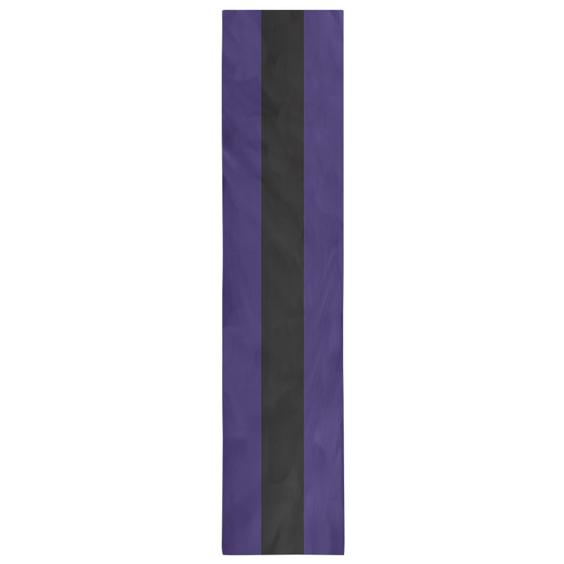 New Orleans Football Stripes Table Runner, 72" x 16", Cotton Blend, Baltimore Throwback Football Yellow/Purple/Black