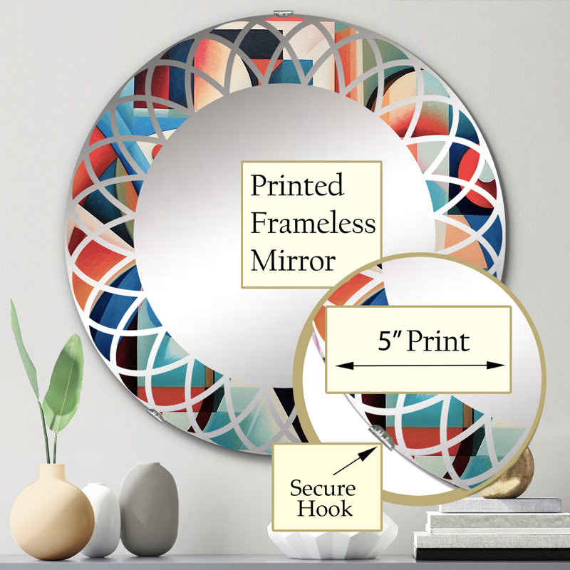 Miroir mural rond Farranalessary, 24 po x 24 po