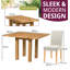 Hatcher 4 -Person Oak Solid Wood Dining Set-107231570