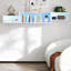Meuble télé flottant mural 65,35 po avec 20 DEL de couleur et station de charge-83971937