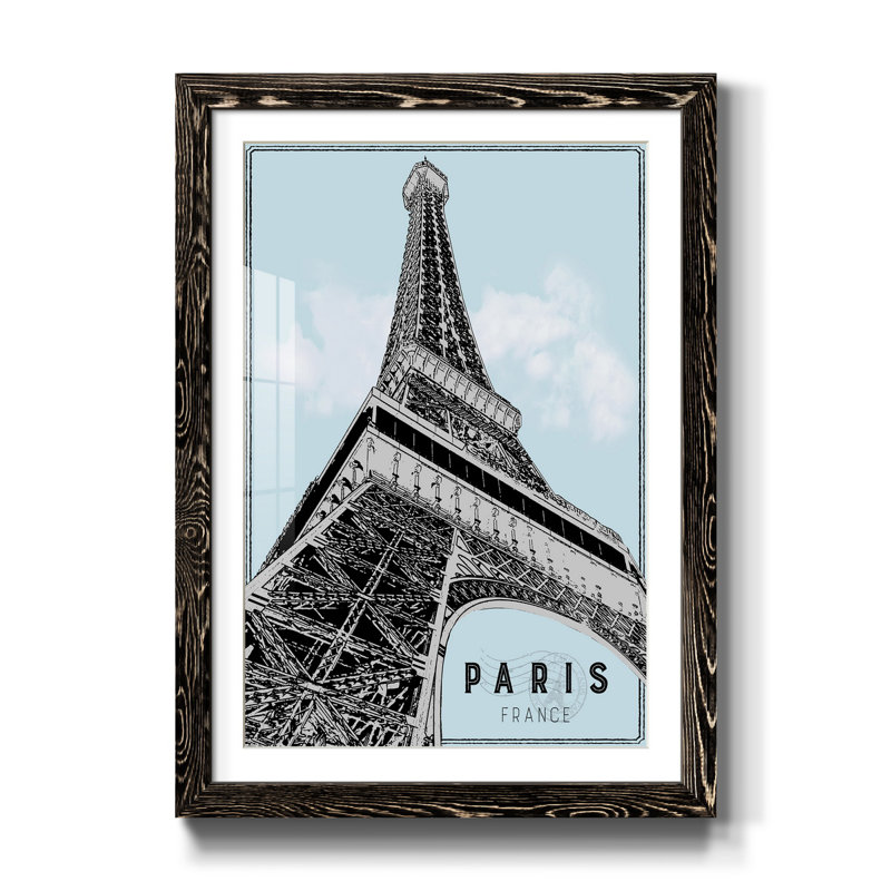 Mid Modern Paris - Cadre photo, impression sur papier, Cadre noir, H 44 po x l 31 po x P 1 po