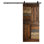Porte de grange coulissante en bois de pin naturel 84 po H S Series avec quincaillerie d'installation