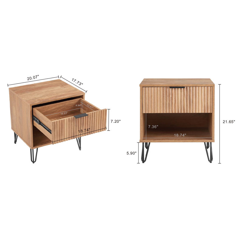 Gafita 20.07'' W Nightstand
