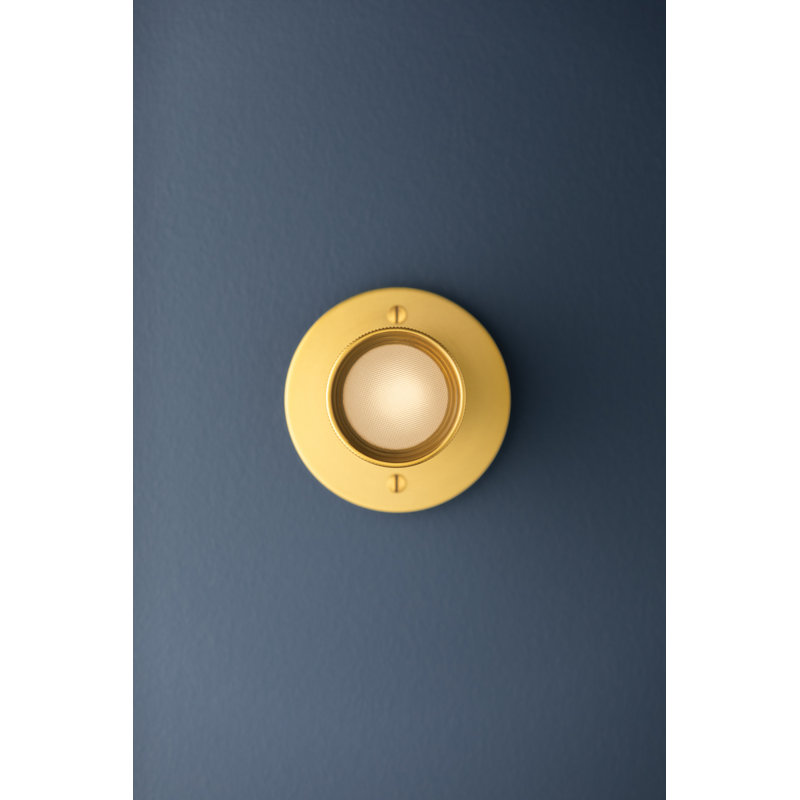 DIGHTON FLUSH MOUNT, Aged Brass