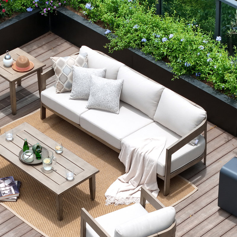  Harmonti Patio 5 Pieces Aluminum Swivel Conversation Set With Cushions