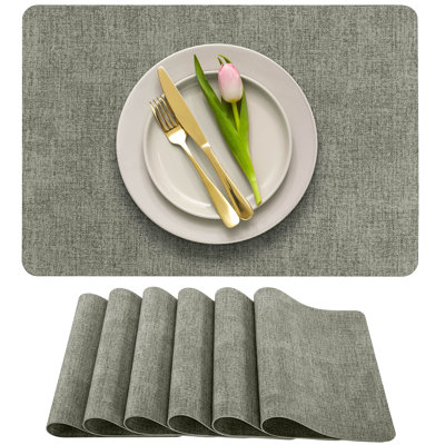 Erlyne Faux Leather Rectangle Placemat