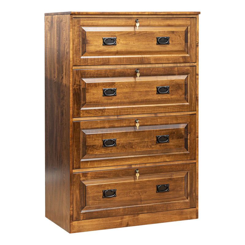 Classeur latéral 4 tiroirs Traditional, Marron clair