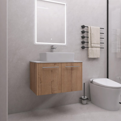 Meuble-lavabo simple 30 po avec comptoir en céramique