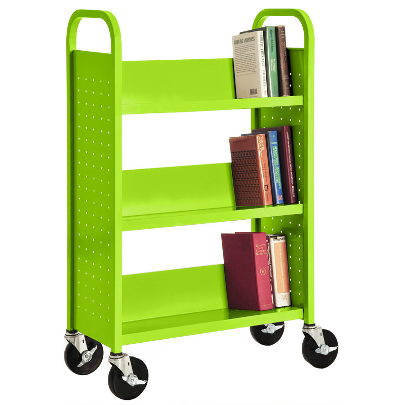 Fortress 46'' H x 32'' W Book Cart with Wheels, 46.5" H x 27" W x 13" D, Tropic Sand