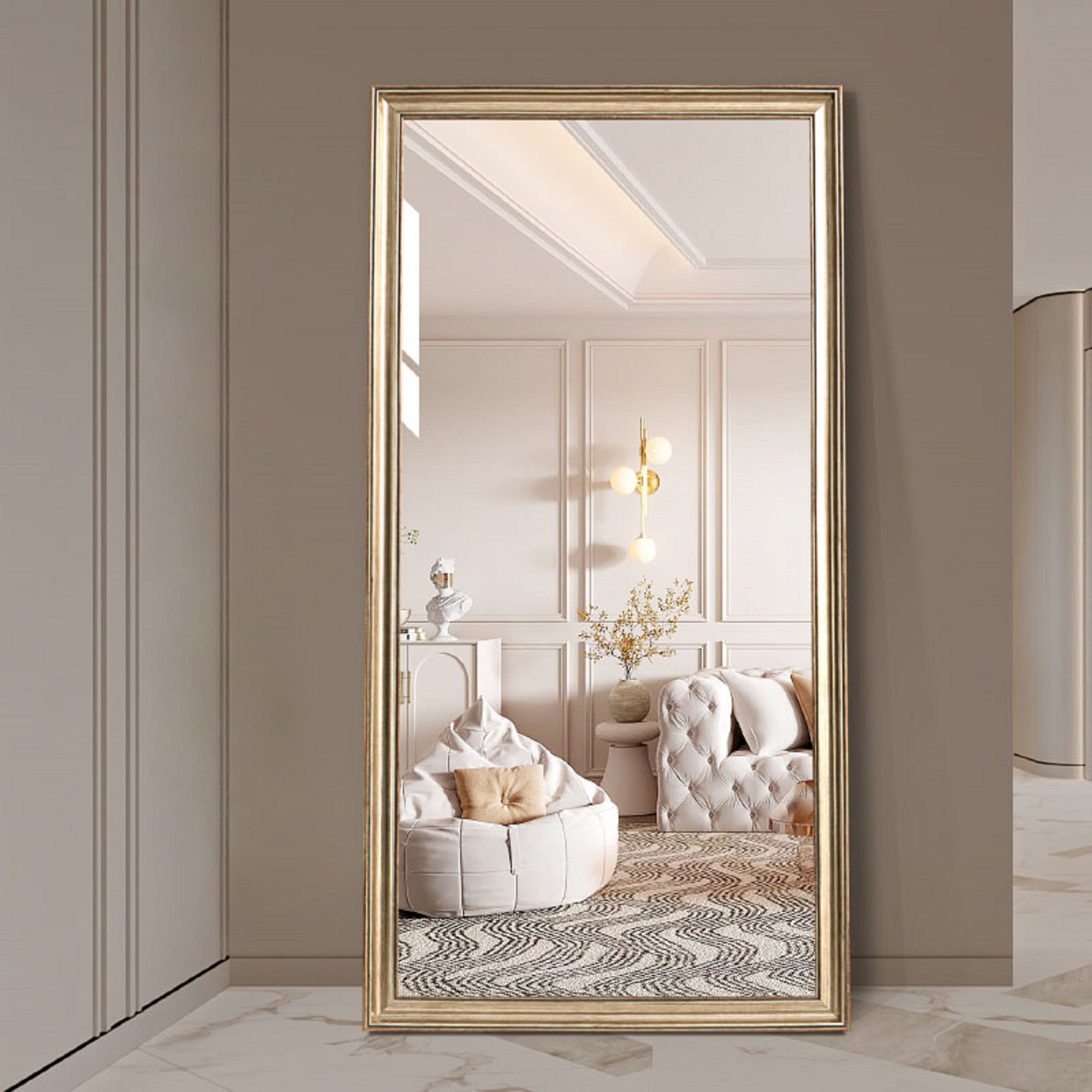 Mercer41 Bedroom mirror full length wall mirror,Full body floor mirror ...