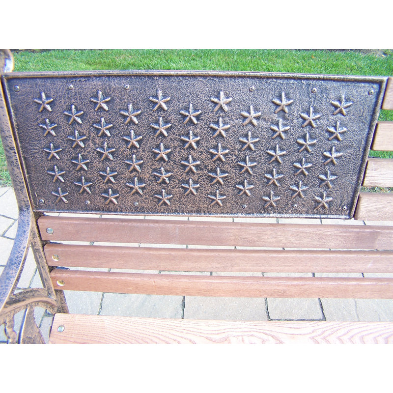 Metal Outdoor Bench, Antique Bronze