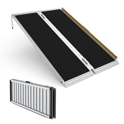 2FT/2.5FT/3FT/3.5FT/4FT/4.5FT/5FT/6FT/7FT/8FT/10FT Aluminum Foldable Portable Wheelchair Ramp 800 Lbs Capacity