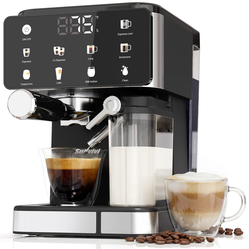 Machine à expresso et cafetière glacée avec infusion froide, autonettoyante