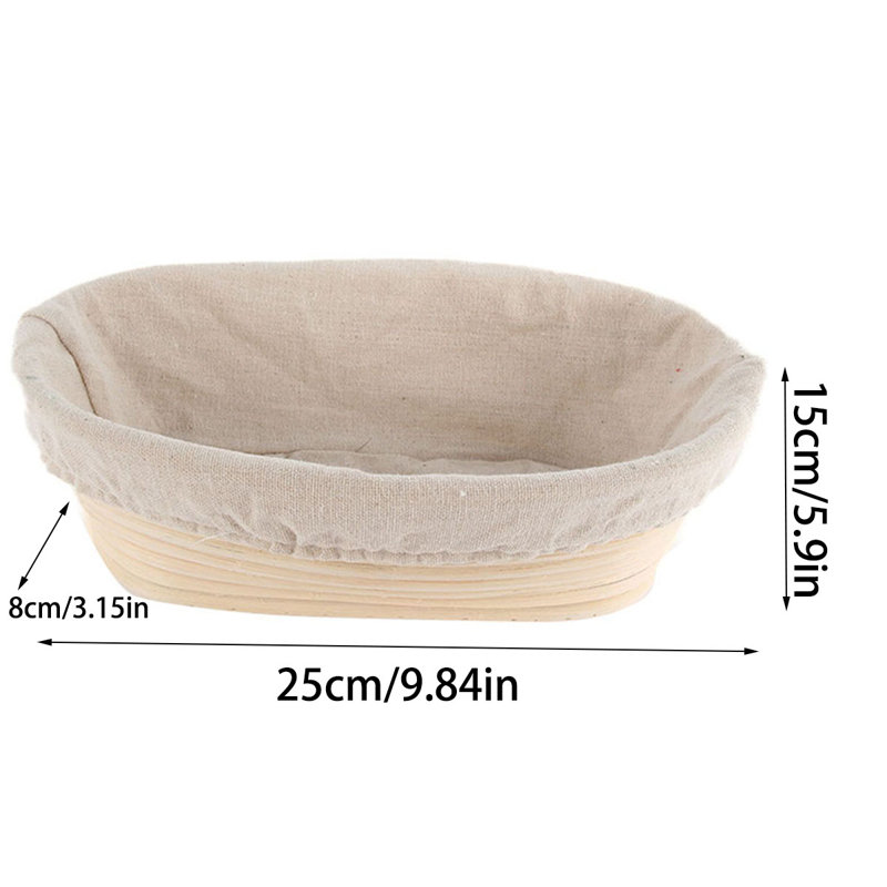 Bread Proofing Basket, Oval Sourdough Proofing Basket, Bread Baking Supplies For Making Baking Fermentation Food Storage Tools,25*15*8cm/9.8*5.9*3.15in