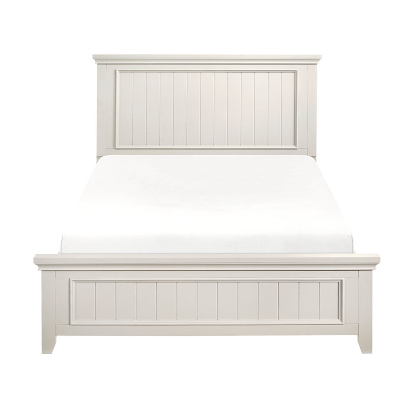 Mobilier de chambre à coucher de style campagne moderne avec lit à panneau double 1pc, Lit double