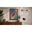 Giraffe Run Retro - Framed Print-252896119-252896116