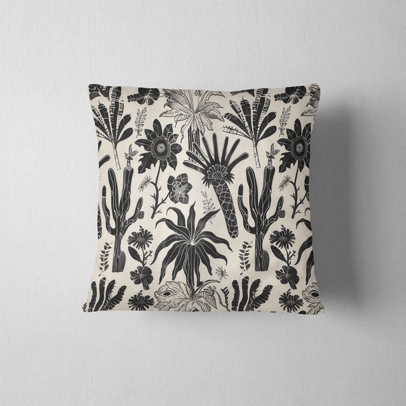 Housse de coussin réversible Floral Maximalist Floral, H 16 po x l 16 po