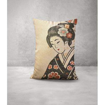 Geisha Faux Linen Lumber Pillow