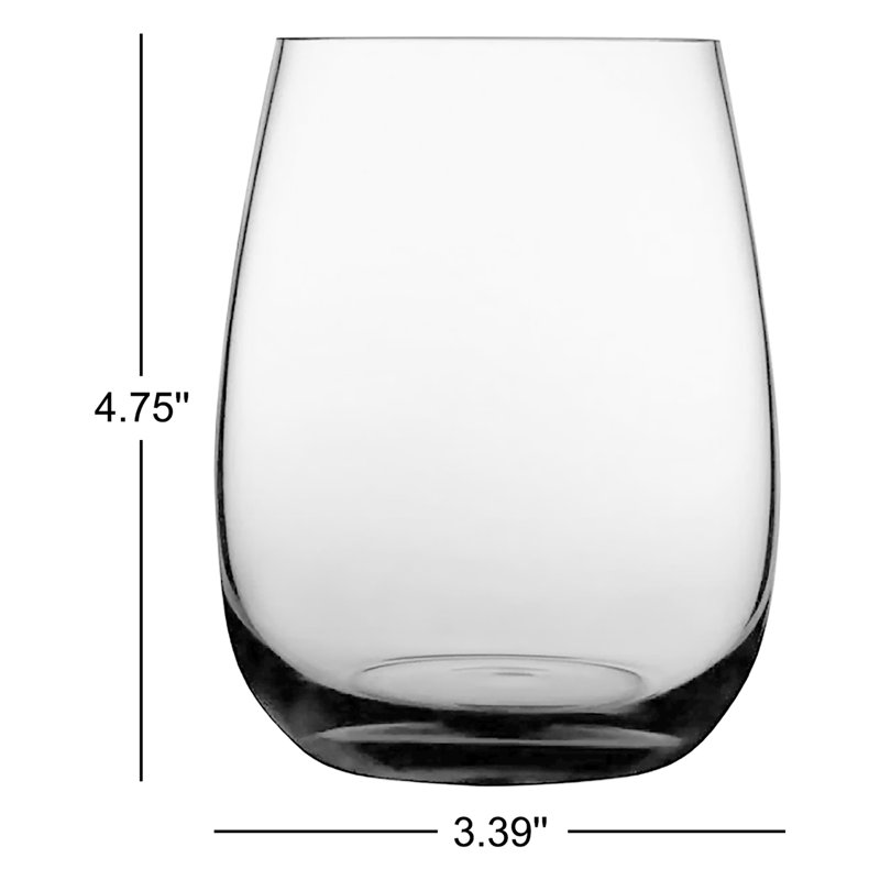 Colored U Crystal Drinking Glass, Caramel