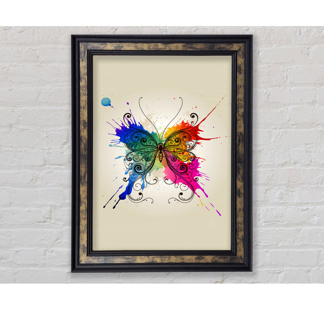 Rainbow Splash Schmetterling - Druck