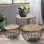 Ensemble de table tambour 3 pièces