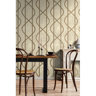 Saturn Glass Stone Geometric Lines 10.05m x 53cm Wallpaper Roll