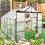 Serre noire de 8 pi x 10 pi avec circulation d'air efficace en panneau de polycarbonate-131471074