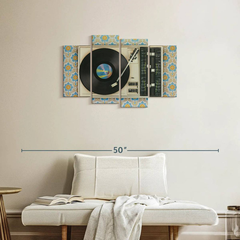 Abarca Old Vinyl Record, 22" H x 36" W