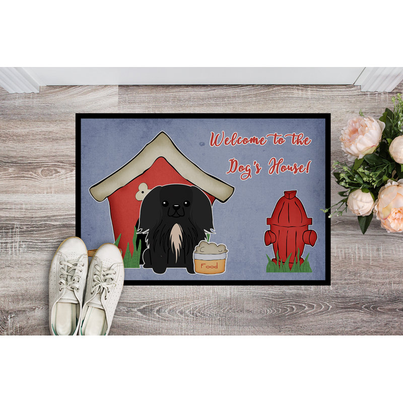 Tapis de porte d'extérieur pour chien Christe, Rectangle 1 pi 6 po x 2 pi 3 po