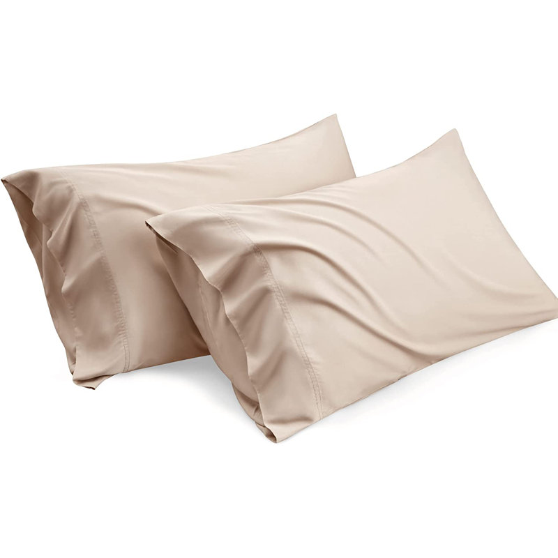 Rayon from Bamboo Pillowcase with Envelope Closure, Khaki, Standard Pillowcase
