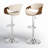 Archaimbaud Swivel Upholstered Adjustable Height Counter Stool with Metal Frame