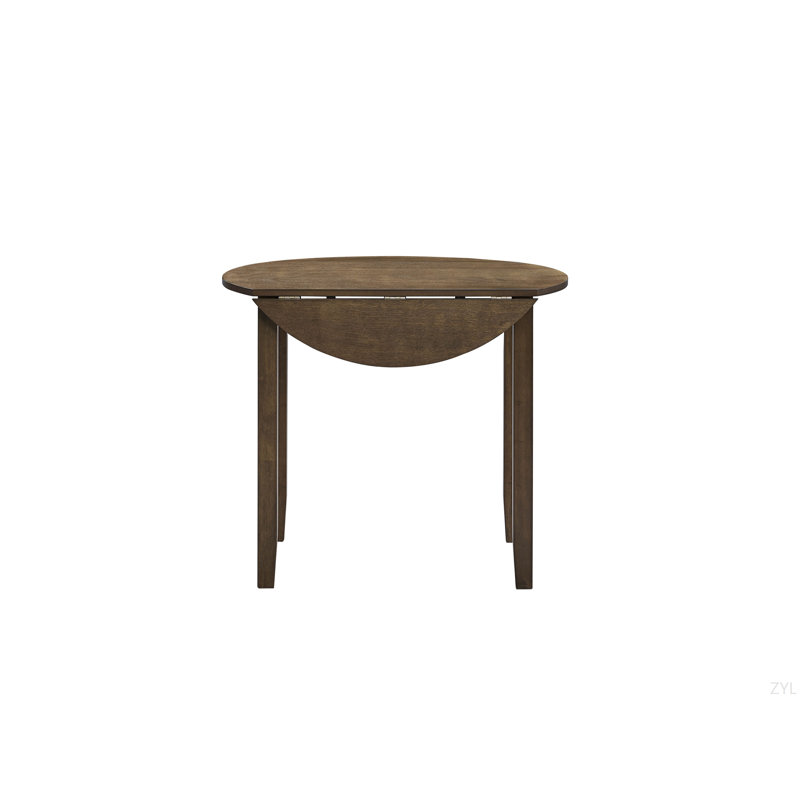 Walnut Round Dining Table With Drop Leaf