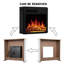 Manteau de cheminée électrique 36 "avec télécommande et flamme réglable-410552029