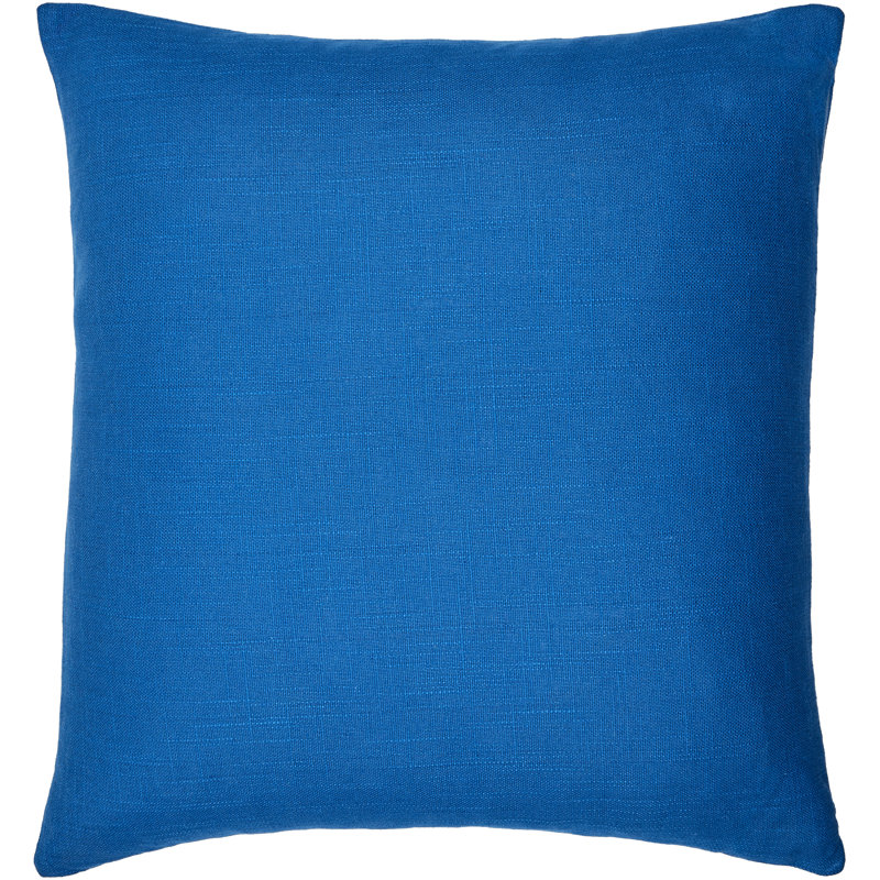 Coussin 100% coton Natalia, Housse de coussin seulement - sans coussin, Bleu