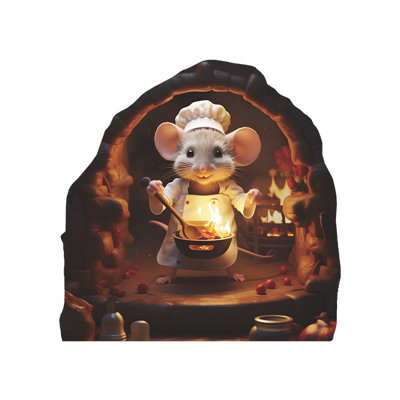 Mouse Hole 3DWall, autocollants muraux de souris, autocollants muraux faits à la main, adhésifs muraux de souris, décorations murales pour la maison
