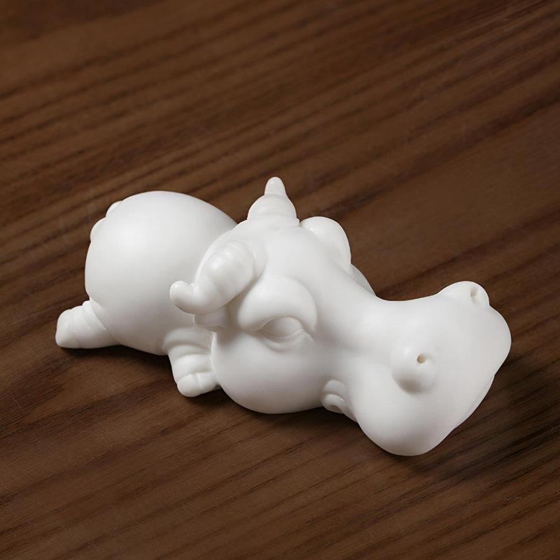 Ceramic Buffalo Decorative Tabletop Statue