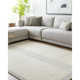 Rectangle Analeya Wool Area Rug with Non-Slip Backing