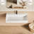 36" Wall Mounted Bathroom Sink Solid Surface Rectangular Vessel Sink