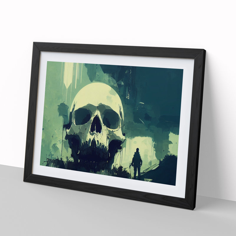 Skull Art Vol.2 Abstract - Framed Print, Black, 25cm H x 34cm W x 2cm D