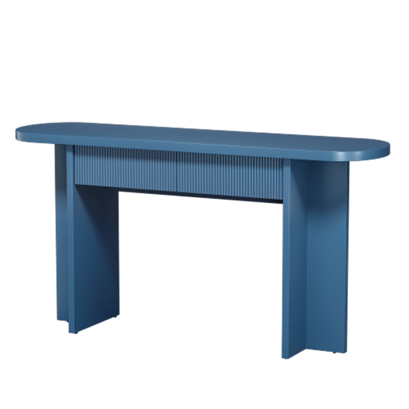 Console avec 2 tiroirs, Bleu